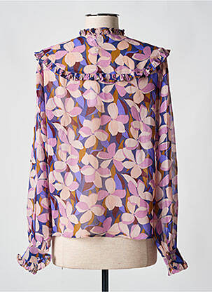 Cămașă imprimeu floral mâneci lungi violet MOLLY BRACKEN femeie