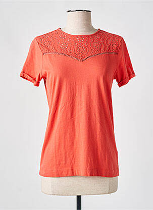 Tricou elasticitate mâneci scurte portocalie ONE STEP femeie