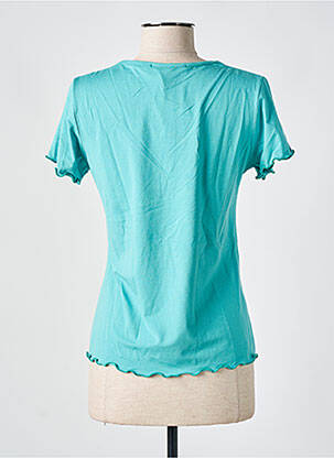 Tricou guler în v mâneci scurte verde QUATRE VINGT JOURS femeie