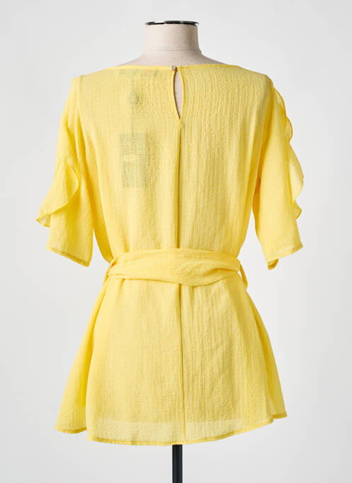 Tunică mâneci scurte galben QUATRE VINGT JOURS femeie