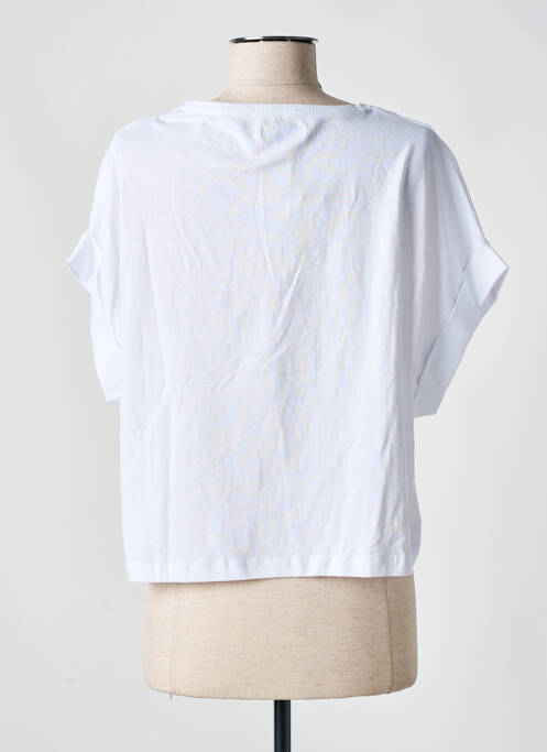 Tricou serigrafie mâneci scurte alb LOSAN femme