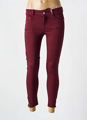Pantalon slim talie joasă talie joasă roșu LPB femeie