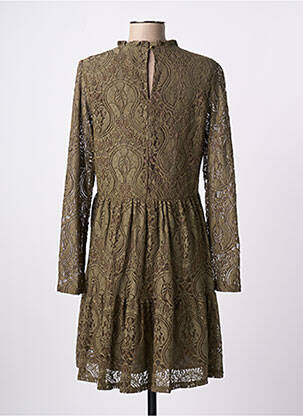 Rochie scurtă croială evazată mâneci lungi verde MOLLY BRACKEN femeie