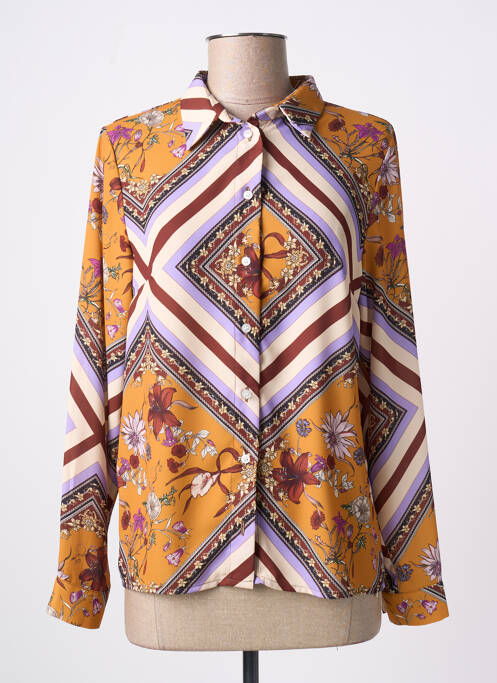 Cămașă imprimeu fantezie mâneci lungi portocaliu DANIELA COOL femme