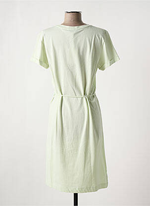 Rochie midi mâneci scurte mâneci scurte verde TOMMY HILFIGER femeie