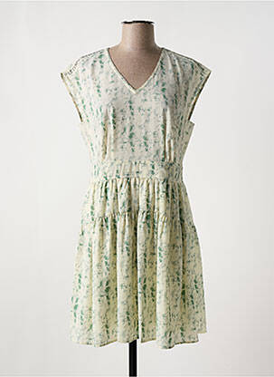 Rochie scurtă mâneci scurte mâneci scurte verde LE TEMPS DES CERISES femeie