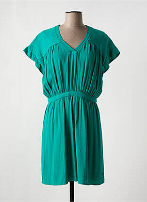 Rochie scurtă mâneci scurte mâneci scurte verde LE TEMPS DES CERISES femeie