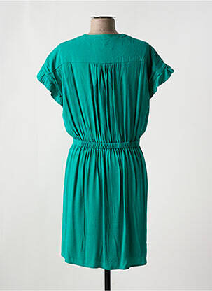 Rochie scurtă mâneci scurte mâneci scurte verde LE TEMPS DES CERISES femeie