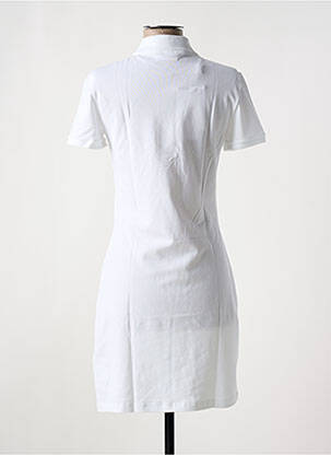 Rochie midi mâneci scurte mâneci scurte alb LACOSTE femeie