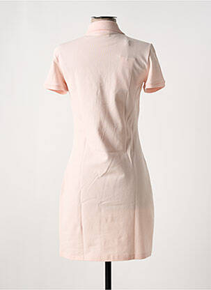 Rochie midi mâneci scurte mâneci scurte roz LACOSTE femeie