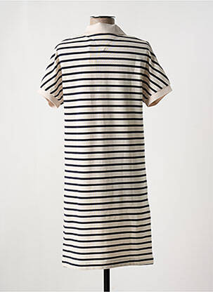 Rochie midi mâneci scurte mâneci scurte alb TOMMY HILFIGER femeie