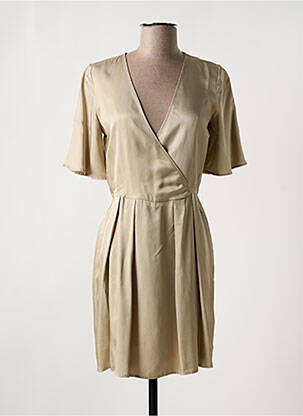 Rochie scurtă mâneci scurte mâneci scurte bej ARMANI EXCHANGE femeie