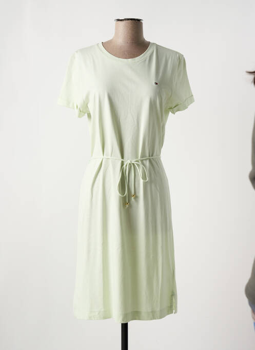 Rochie midi verde TOMMY HILFIGER femeie