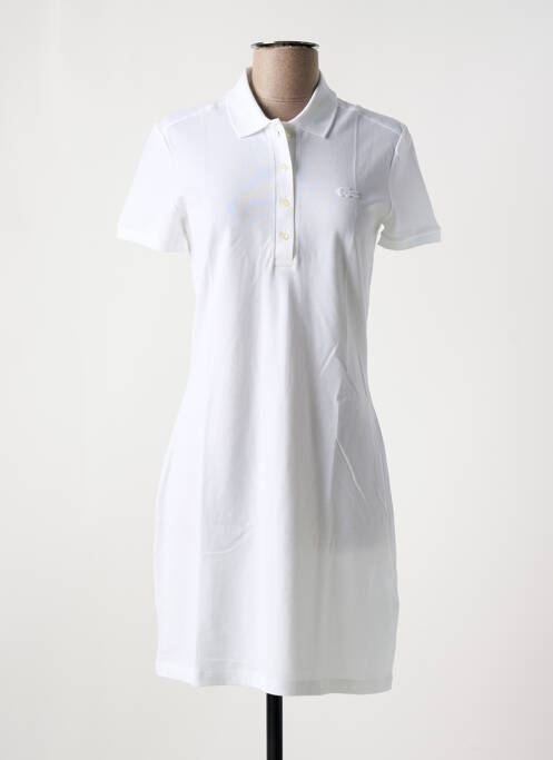 Rochie midi alb LACOSTE femeie