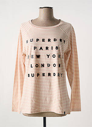 Tricou mâneci lungi mâneci lungi roz SUPERDRY femeie