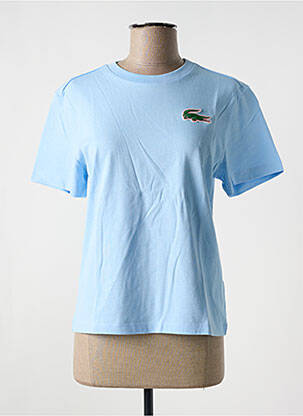 Tricou elasticitate mâneci scurte albastru LACOSTE femeie