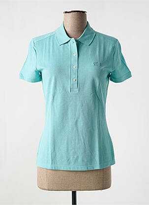 Polo broderie mâneci scurte albastru LACOSTE femeie