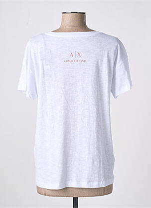 Tricou serigrafie mâneci scurte alb ARMANI EXCHANGE femeie