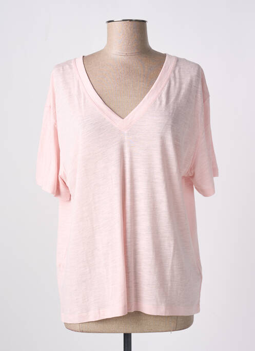 Tricou roz TOMMY HILFIGER femeie