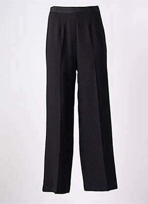 Pantalon larg închidere cu fermoar lateral talie înaltă negru LE TEMPS DES CERISES femeie