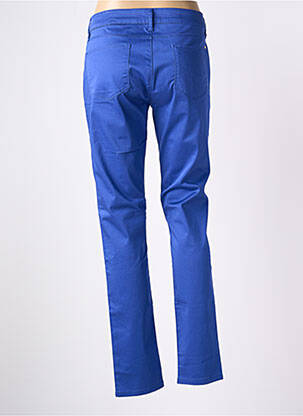 Pantalon slim țesătură poplin mărime normală albastru TOMMY HILFIGER femeie