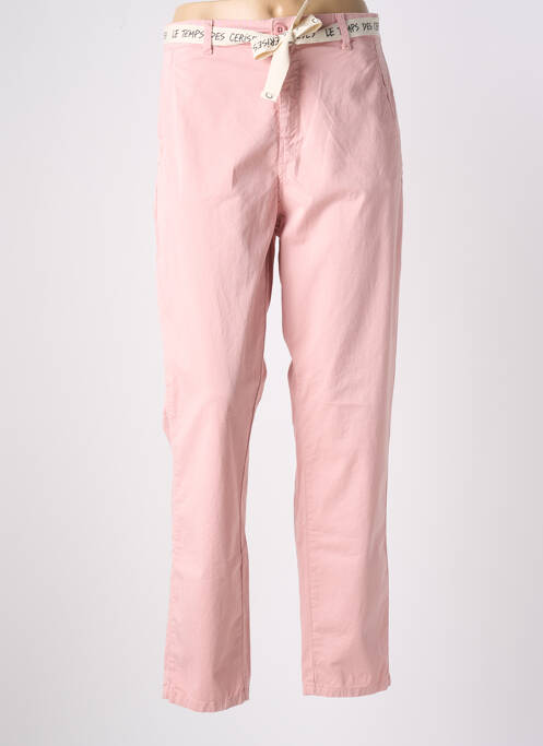 Pantalon chino roz LE TEMPS DES CERISES femeie