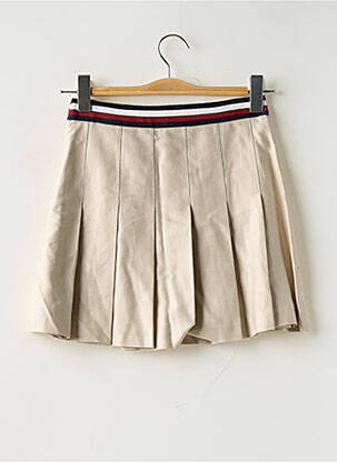 Fustă mini închidere cu fermoar lateral bej TOMMY HILFIGER femeie