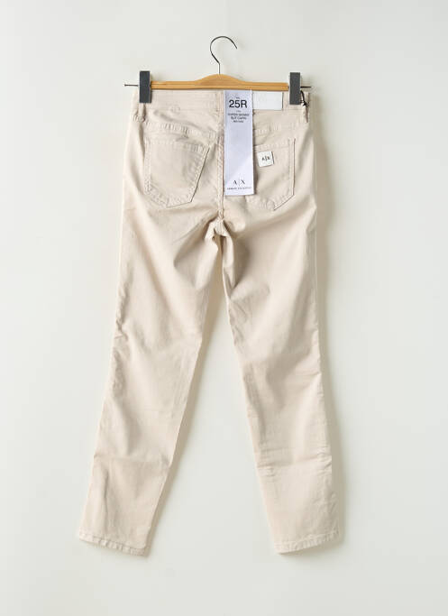 Blugi cu croială slim bej ARMANI EXCHANGE femeie