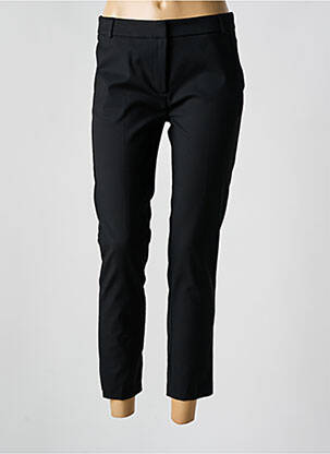 Pantalon chino închidere cu fermoar sub clapetă cu cârlig talie înaltă negru LA PETITE FRANCAISE femeie