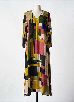 Rochie midi croială fluidă mâneci 3/4 galben ATTIC AND BARN femeie