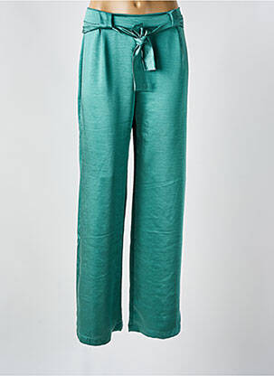 Pantalon larg închidere cu fermoar lateral mărime normală verde SEE THE MOON femeie