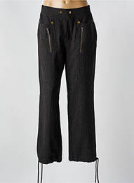 Pantalon drept talie elastică mărime normală negru NÜ femeie