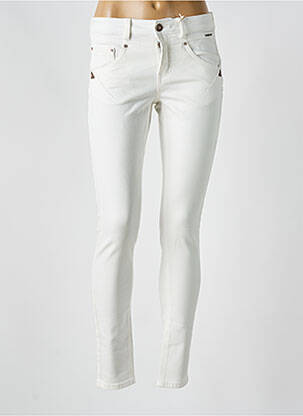 Blugi skinny elasticitate talie joasă alb CREAM femeie