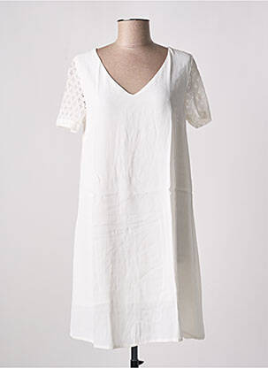 Rochie scurtă mâneci scurte mâneci scurte bej ARTLOVE femeie