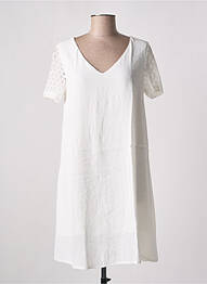 Rochie scurtă mâneci scurte mâneci scurte bej ARTLOVE femeie