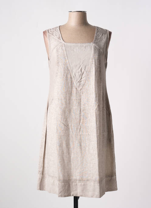 Rochie midi maro MALOKA femeie