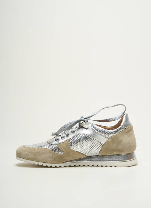 Adidași nubuc toc plat până la 3 cm argintiu ADIGE femme