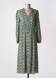 Rochie lungă mâneci lungi mâneci lungi verde C'EST BEAU LA VIE femme
