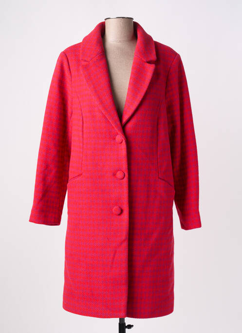 Palton lung roșu CREAM femeie