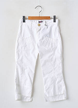 Pantalon drept alb CKS fată