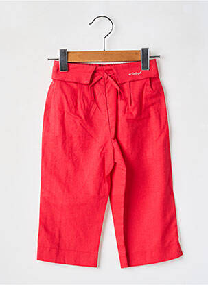 Pantalon drept croială dreaptă talie elastică roșu BERLINGOT fată