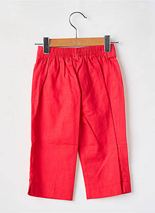 Pantalon drept croială dreaptă talie elastică roșu BERLINGOT fată
