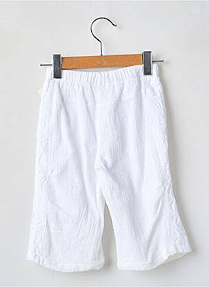 Pantalon drept croială dreaptă talie elastică alb TAPIOCA fată