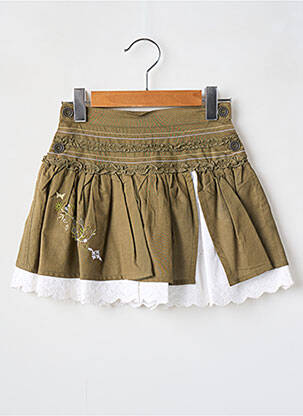 Fustă midi verde POMME FRAMBOISE fată