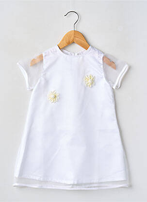 Rochie midi alb EDWIGE fată