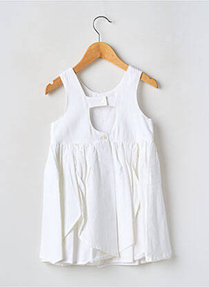 Rochie midi fără mâneci fără mâneci alb TAPIOCA fată