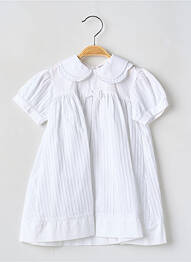 Rochie midi guler claudine mâneci scurte alb LAPIN BLEU fille