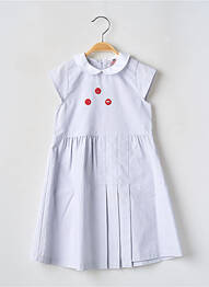 Rochie midi guler claudine mâneci scurte albastru COUDEMAIL fille