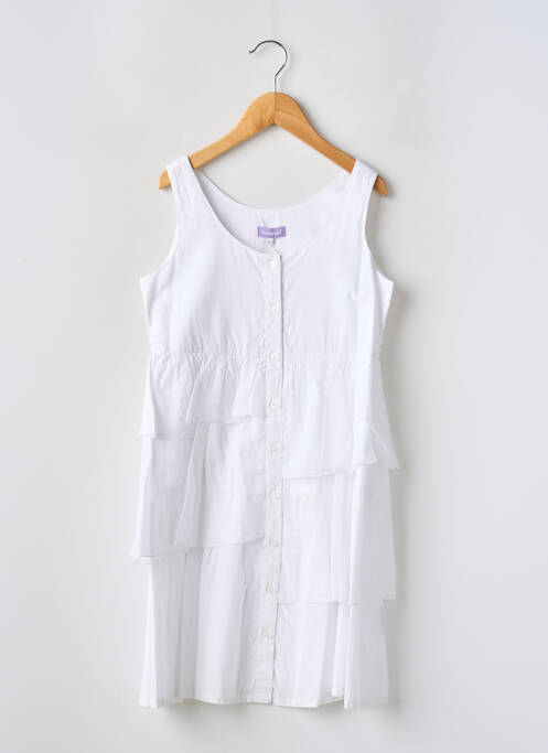 Rochie midi alb COUDEMAIL fată