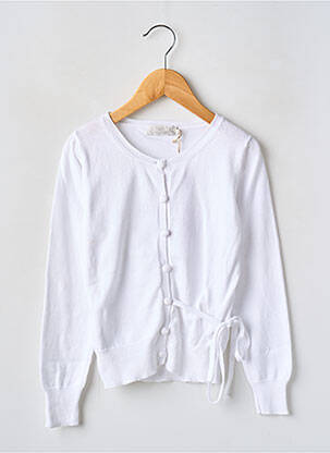 Vestă cu mâneci lungi alb CKS fată